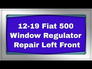 How do you replace the front window regulator of the Fiat 500?