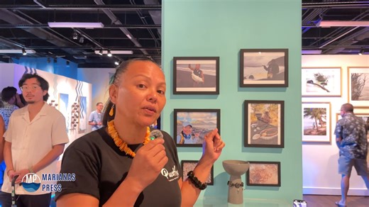@marianaspress on Instagram: "Ta Nå’i Ånimu II: Sacred Waters launched at the Guam Museum Saturday night. It is an art exhibit honoring the deep relationships between our bodies, our lands, and the waters that shape and sustain us through the work of artists from across Guam, Saipan, Tinian, and Rota. The exhibition opened on January 10, 2026, and will be on view through February 28, 2026, and features works by more than 35 artists from Tinian, Luta, Saipan, and Guåhan. MP contributor Eliseo Sil