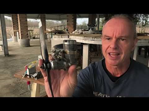 Enya 35, a lovely old Japanese Glow Engine - stripped engine and test run