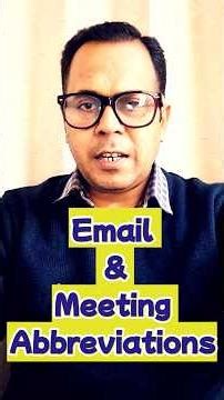 email and meeting abbreviations #reels #india #AIemail #shorts