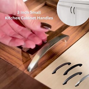 10 Pack | Oil Rubbed Bronze Dresser Handles Brushed Bronze Drawer Pulls, Modern Arched Cabinet Pull 3 inch Hole Center Cabinet Pull Drawer Hardware (Z9.10.O)