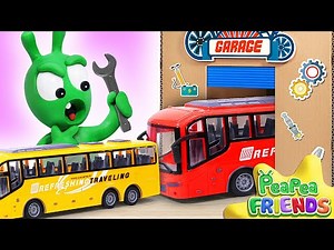 Pea Pea Manages to Fix The Broken School Bus - A Funny Stories for Kids