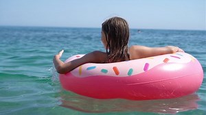 Adorable Girl Relax On Inflatable Air Stock Footage Video (100% Royalty-free) 1057325929 | Shutterstock