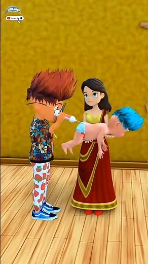 Giving an injection to the baby." #cartoon #animation