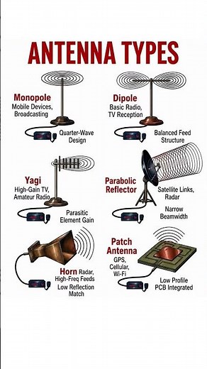 Major antenna types and applications
