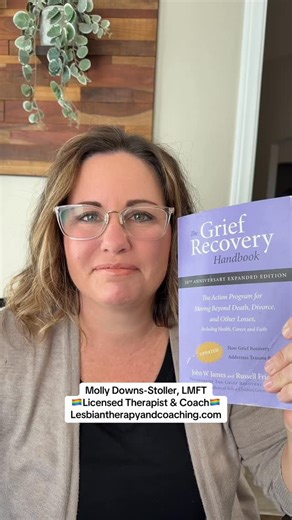 “Grief” can come in so many different ways, but it’s so important to be transparent and honest with our emotions. As always, if you’re in need of therapy, please feel free to reach out and let’s see if we’re a good fit. #therapy #grief #lgbtq🌈 | Lesbian Therapist, Molly Downs-Stoller, LMFT