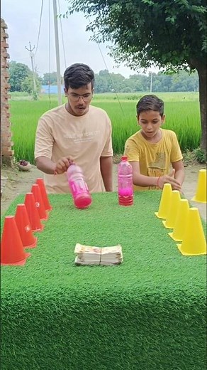 Wow best bottle flip pyramid drop win money family challenge#game #shorts #challenge