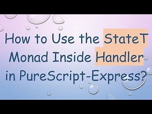 How to Use the StateT Monad Inside Handler in PureScript-Express?