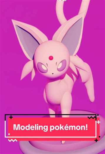 Modeling Espeon: The Sun Pokémon in 3D