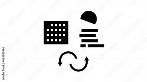 social security benefit allowance animated glyph icon. social security benefit allowance sign. isolated on white background