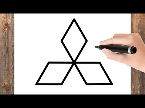 How To Draw Mitsubishi Logo Very Easy
