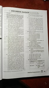DISCURSIVE PASSAGE Questions \Rightarrow is Passage 1 : Read th... | Filo