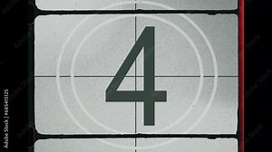 Super 16mm Film Countdown 4K Video Overlay