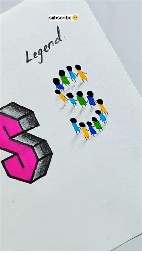 How to draw S letter 3d😱which one is your level?#drawing #art #tutorial #shorts #youtubeshorts