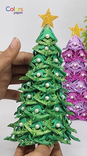 72K views · 932 reactions | DIY Christmas Tree #Christmas #christmasdecor #christmascrafts #christmasornaments | Colors Paper | Facebook