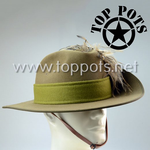 WWI Australian Army Reproduction Light Horse Slouch Hat with Sun Badge and Plume