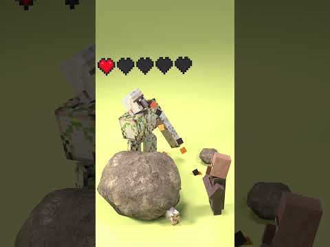 Minecraft golem vs sacrifice satisfying 3D cloth and fluid simulation