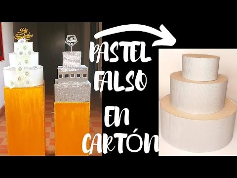 TORTA EN CARTON/PASTEL FALSO/DECORACION/PASTEL PARA DECORAR/PASTEL DE BODAS/MANUALIDADES