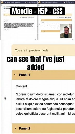 Making H5P look awesome in Moodle #moodle #h5P #css #elearning