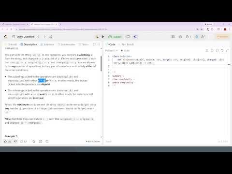 2977. Minimum Cost to Convert String II [Hard] | Leetcode Daily | 1-30-26