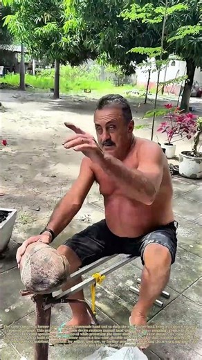 Stripping Coconut Husks: How Homemade Tools Speed Up Efficient Shell Removal