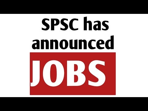 New Jobs announced by SPSC