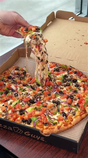 Fresh, colorful, and loaded the right way. 🌱🍕 Meet The Classic Vegetarian. Our January Specialty Pizza of the Month is stacked with our signature red tomato sauce, 100% whole milk mozzarella, mushrooms, red onions, green bell peppers, black olives, Parmesan, salt, pepper, and fresh diced tomatoes. #PizzaGuys