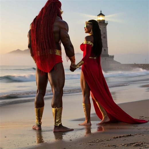 'RedBlaze' and 'QueenBlaze' Nubian Superheros, Time Out in St. Croix, Virgin Islands @highlight | Howard E. Perry