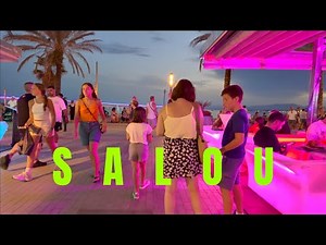 SALOU SPAIN NIGHT WALKING TOUR - Salou Nightlife SATURDAY, JULY 20, 2024 Tour 4k HDR
