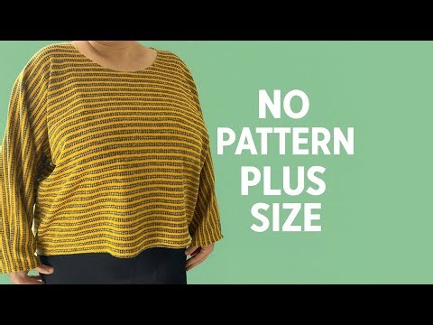 ✂️ Easy Knitted Oversized Top Sewing Tutorial | No Pattern | Plus Size Friendly🧵