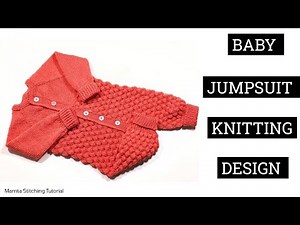 Baby Jumpsuit Knitting | Baby Jumper Knitting Pattern | Baby Romper # 452 | Mamta Stitching Tutorial