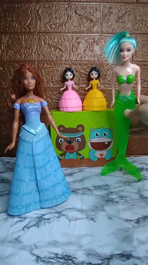 CUTE GREEN 🍏 MERMAID AND TRANSFORMING PRINCESS ARIEL #disneyprincess #ariel #mermaid