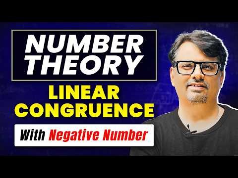 Number Theory | Linear Congruence With Negative Number | Concept & Example By GP Sir