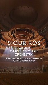 Miami, that was special. Thank you to everyone who joined us for such a memorable evening. Until next time 🇺🇸❤️ Final two US shows on the tour are this week, Wednesday in Nashville and Friday in Austin. #wordlessmusicorchestra Adrienne Arsht Center for the Performing Arts Videos Rachel Deeb & Darren Webb | Sigur Rós