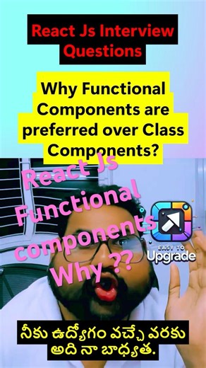 Why Functional Components are preferred over Class Components? 🤔 #reactjs #javascript