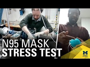 Testing disinfected N95 masks to show they stop coronavirus-scale particles