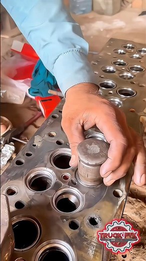 Head Valve Seats Press Installation | Fastest Engine Rebuild Technique #engine #shorts #mechanic #yt