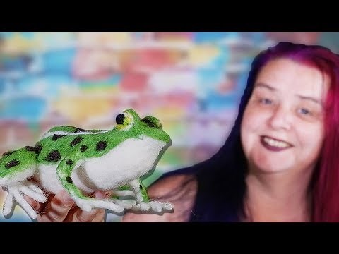 Needle Felting Animals tutorial A Frog Sculpture
