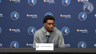 Jaden McDaniels 2025 Wolves Media Day Press Conference