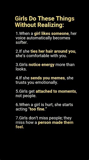 7 Hidden Things 🤔Girls Do Without Realizing ❤️#girl #psychology #shorts #facts