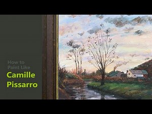 Painting Dusk in Pissarro’s Style | Acrylic Impressionist Landscape Tutorial