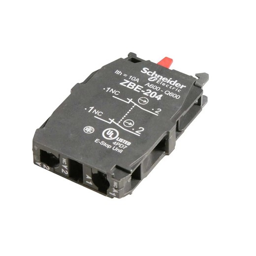 Schneider Electric / Telemecanique Contact Block SPST 10A Non-Illum ZBE-204