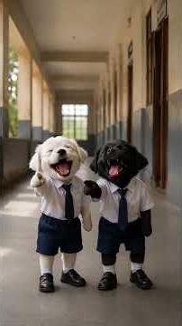 Three dogs become friends #aiart #aivideo #love #motivation #cartoonvideo #cartoon