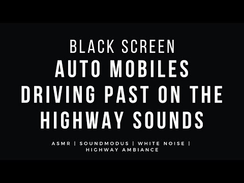 Black Screen | Highway Traffic Sounds Cars And Trucks Passing By | For Sleeping, Relaxing And Focus