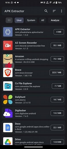 How to extract apk from android #android
