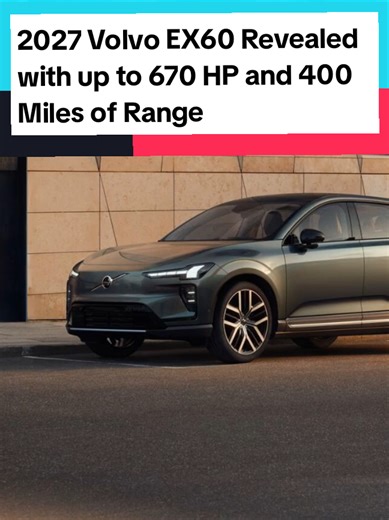 The 2027 Volvo EX60 arrives as the electric equivalent of the brand's all-time bestselling model, but it's a lot more than a copy-and-paste job, The new compact SUV debuts Volvo's highly scalable SPA3 platform, and the lineup offers up to 670 horsepower and as much as 400 miles of range, The U.S.-spec EX60 can be ordered this spring, and its starting prices are expected to range from about $55,000 to around $70,000. #foryou #volvo #volvousa #volvoex60 #volvotiktok