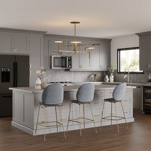 [Hot Item] Free 3D Customized High Technical Modular Custom Color Simple Design Solid Cherry Maple Wood Kitchen Cabinet