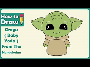 🎨 How to Draw Grogu (Baby Yoda) EASY Step-by-Step Tutorial! ✏️ #DrawingTutorial #StarWarsArt