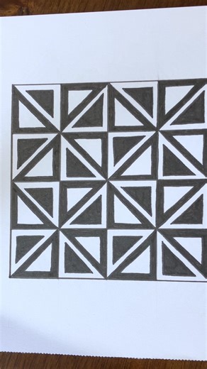 May 8 💗 Easy Zentangle Pattern 💗 Fun Triangle Drawing 💗 Autistic Artist 💗 Hobby Art 💗