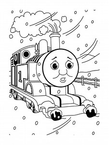 Thomas and his friends coloring page for kids (Thomas And Friends)